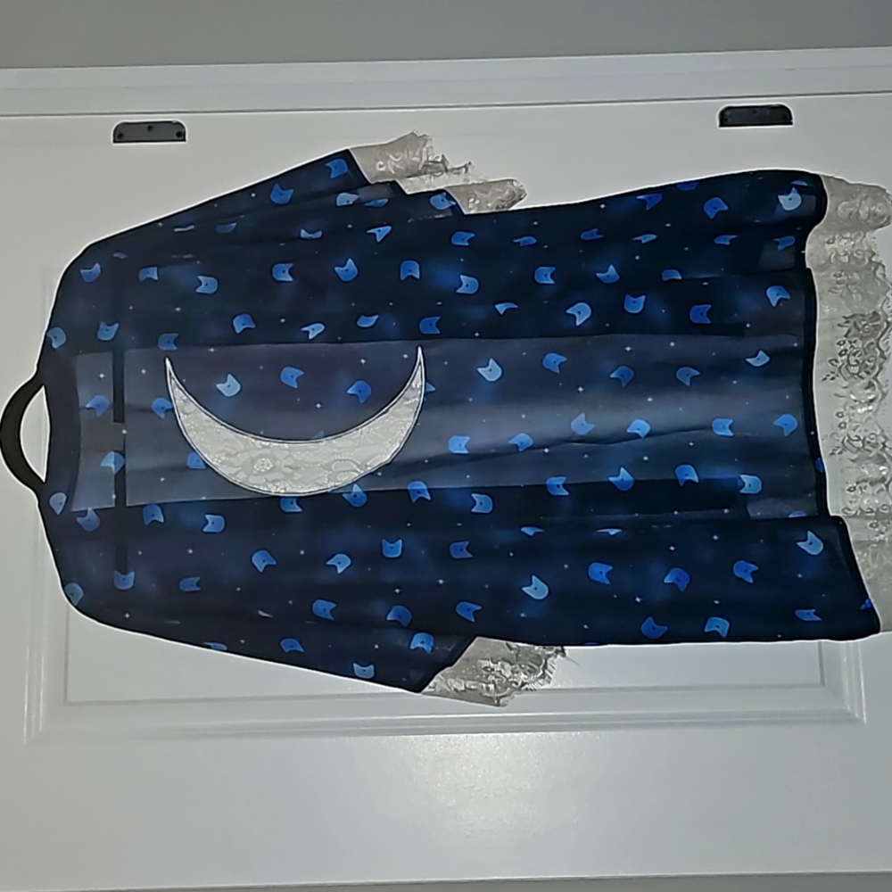 Torrid Sailor Moon Lace Luna Cat Head Print Kimono